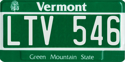VT license plate LTV546