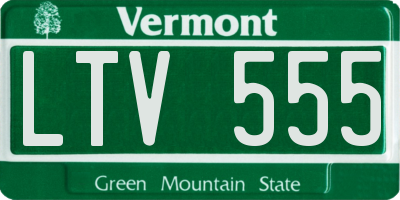 VT license plate LTV555