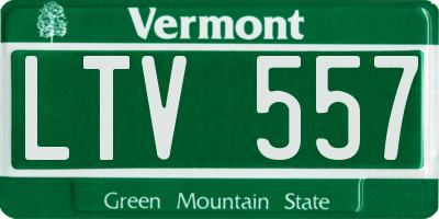 VT license plate LTV557