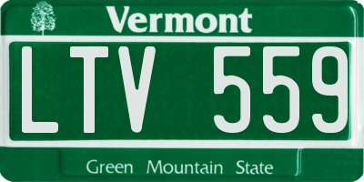 VT license plate LTV559
