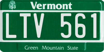 VT license plate LTV561