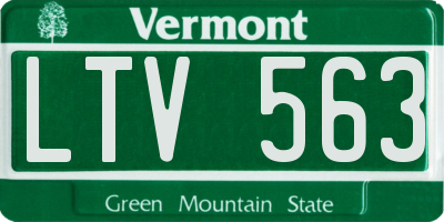 VT license plate LTV563