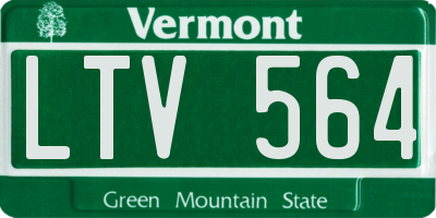 VT license plate LTV564