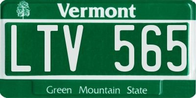 VT license plate LTV565