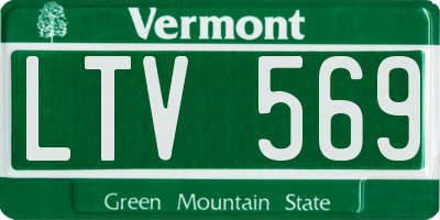 VT license plate LTV569