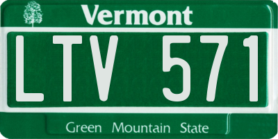 VT license plate LTV571