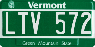 VT license plate LTV572