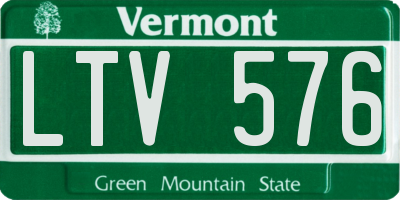 VT license plate LTV576