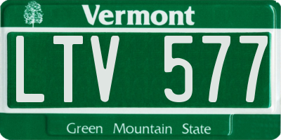 VT license plate LTV577