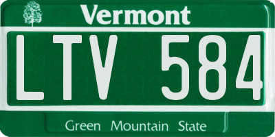 VT license plate LTV584