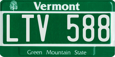 VT license plate LTV588