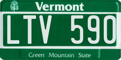 VT license plate LTV590