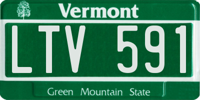 VT license plate LTV591