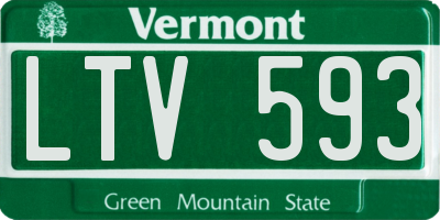 VT license plate LTV593
