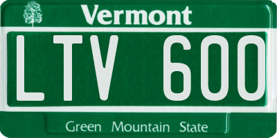 VT license plate LTV600