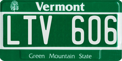 VT license plate LTV606