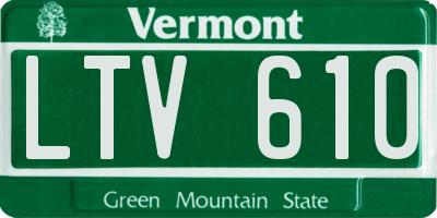 VT license plate LTV610