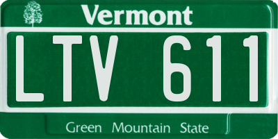 VT license plate LTV611