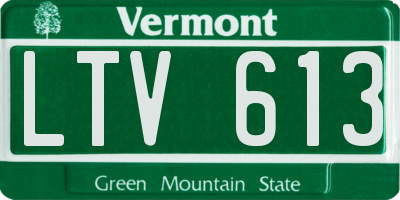 VT license plate LTV613