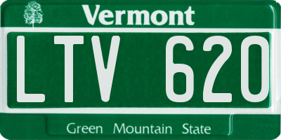 VT license plate LTV620