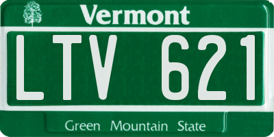 VT license plate LTV621