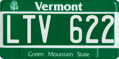 VT license plate LTV622