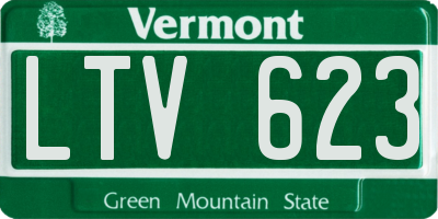 VT license plate LTV623