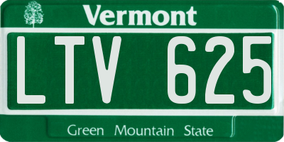 VT license plate LTV625