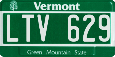 VT license plate LTV629
