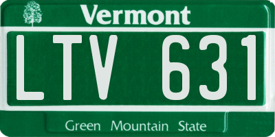 VT license plate LTV631