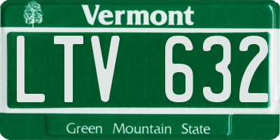 VT license plate LTV632