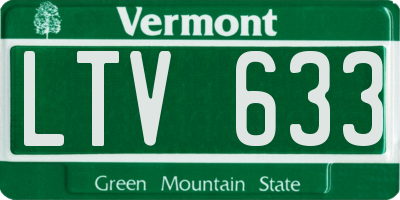 VT license plate LTV633