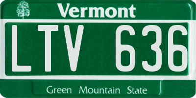 VT license plate LTV636