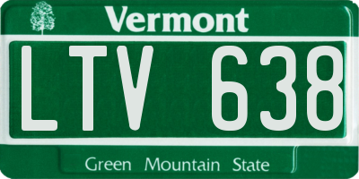 VT license plate LTV638