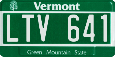 VT license plate LTV641