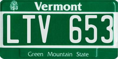 VT license plate LTV653