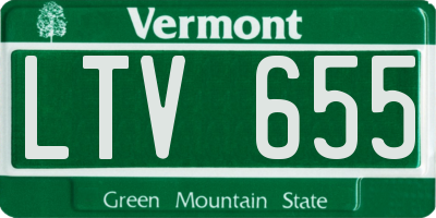 VT license plate LTV655