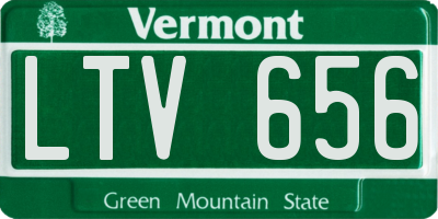 VT license plate LTV656
