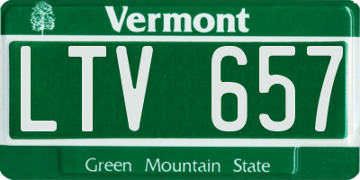VT license plate LTV657