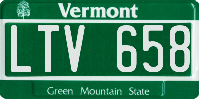 VT license plate LTV658