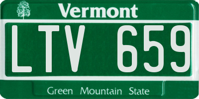 VT license plate LTV659