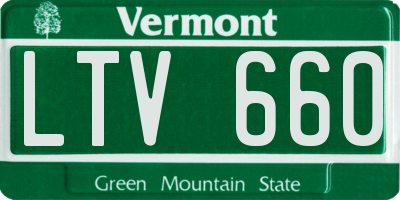 VT license plate LTV660