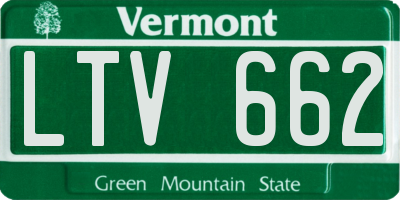 VT license plate LTV662