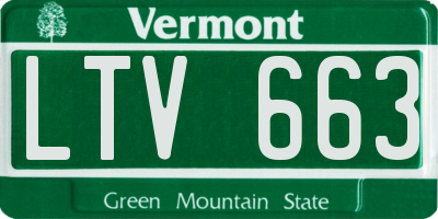 VT license plate LTV663