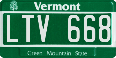 VT license plate LTV668