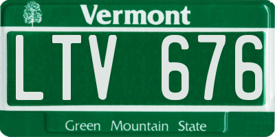 VT license plate LTV676