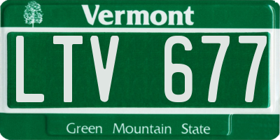 VT license plate LTV677