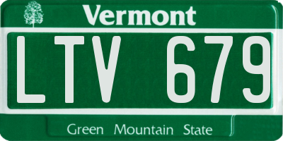 VT license plate LTV679