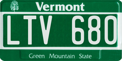 VT license plate LTV680