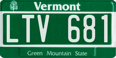 VT license plate LTV681